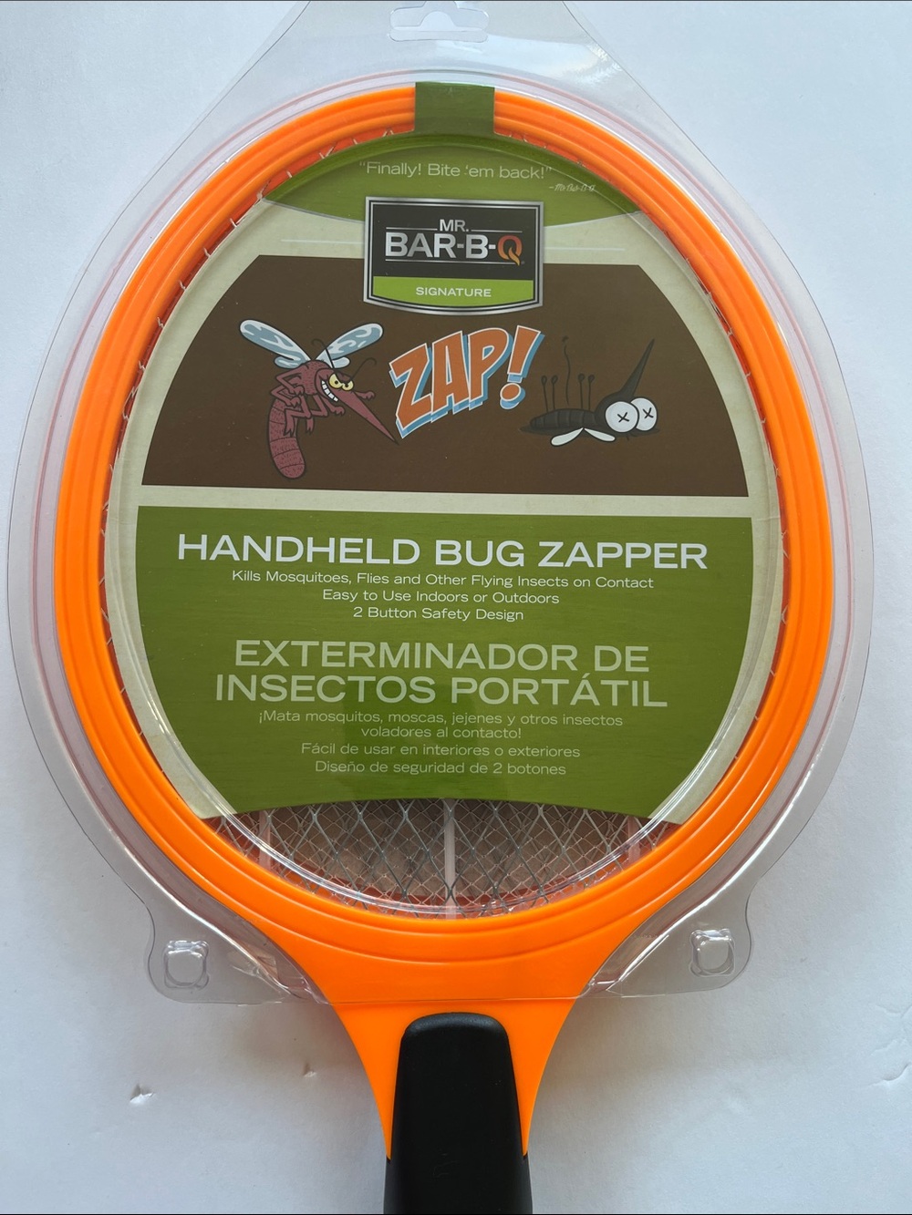 Orange Handheld Bug Zapper Racket - Picture 2 of 6